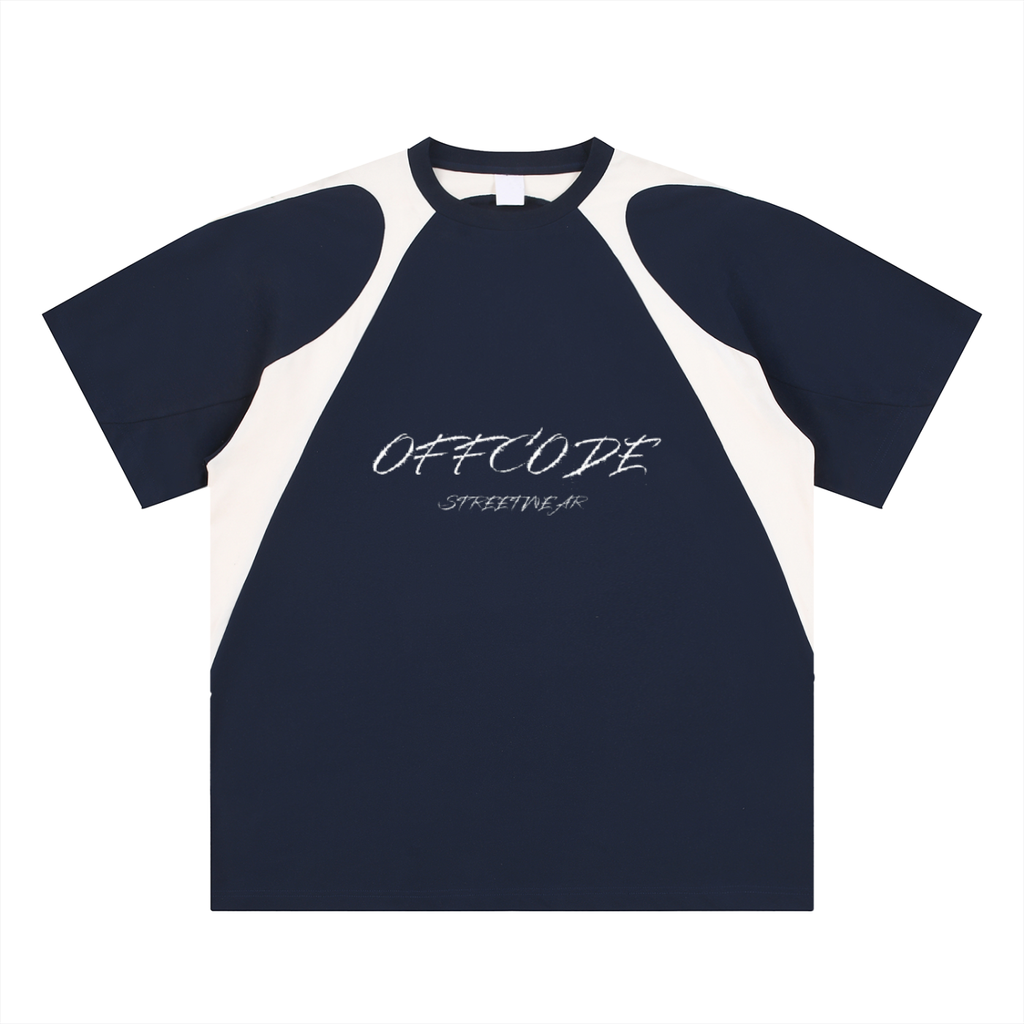 Offcode Contrast Panel  T-Shirt