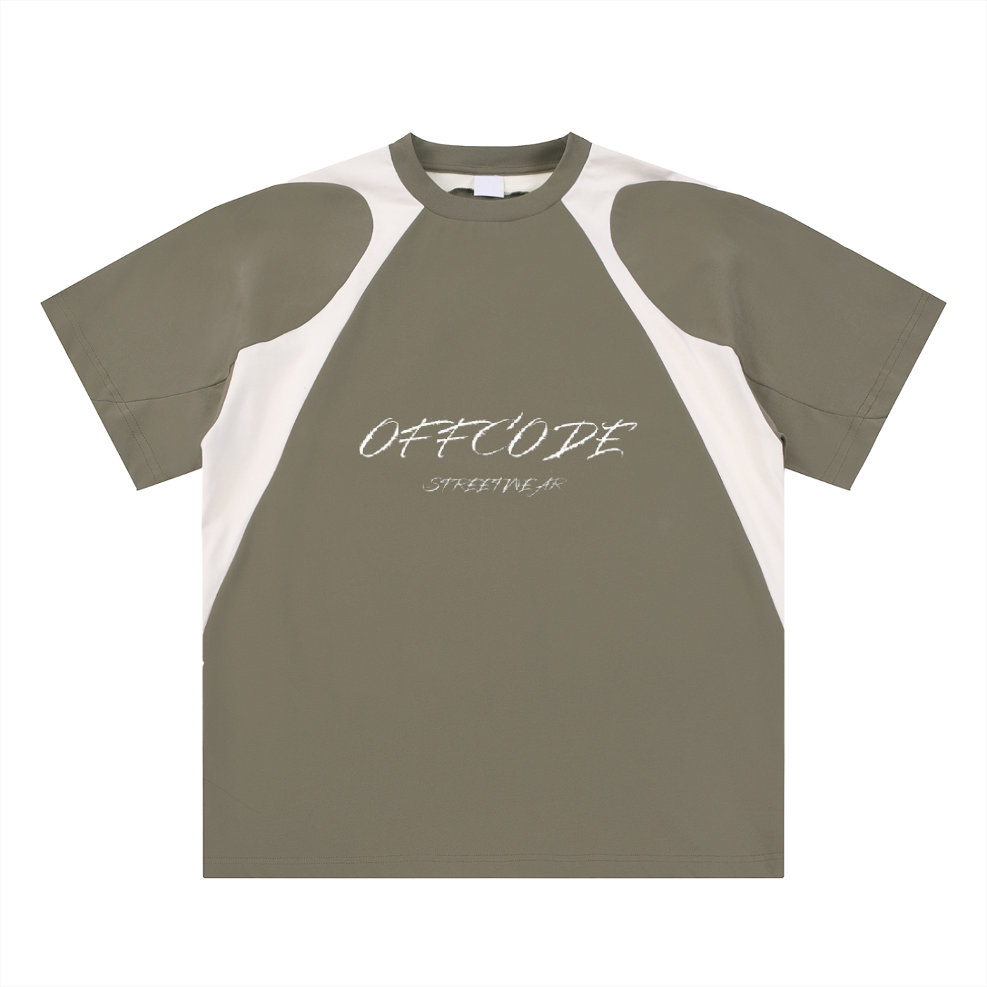 Offcode Contrast Panel  T-Shirt
